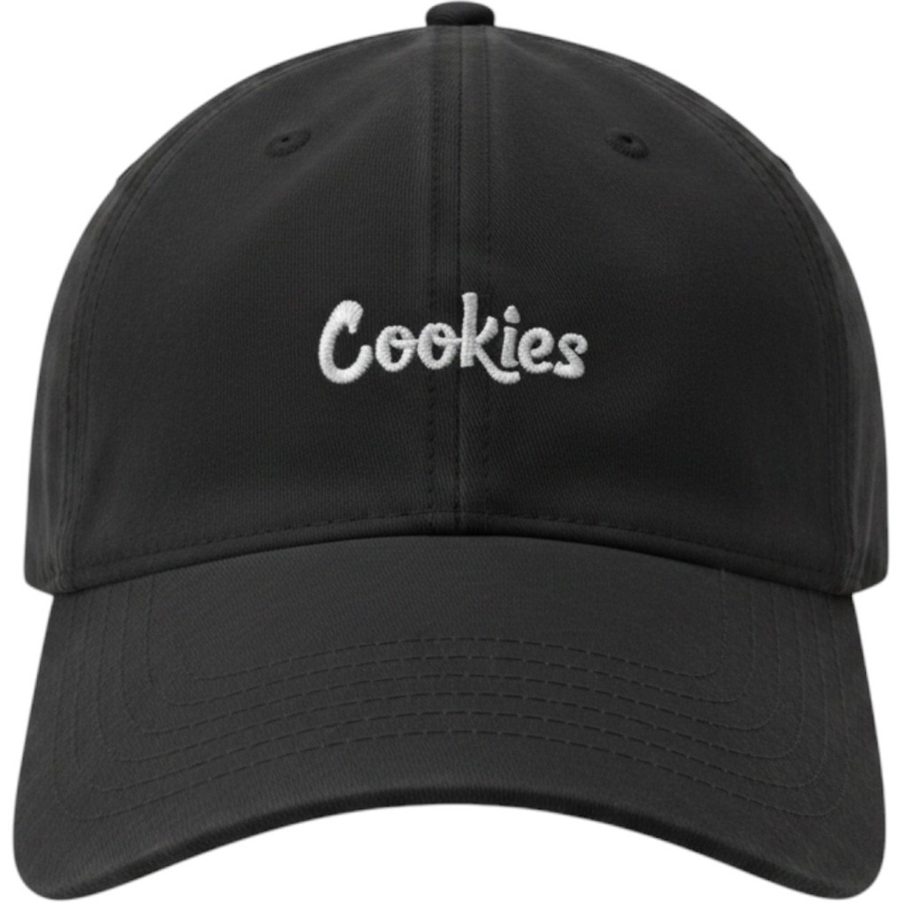 Cookies SF Black Dad Hat Adjustable Embroidered Script Logo Baseball Cap